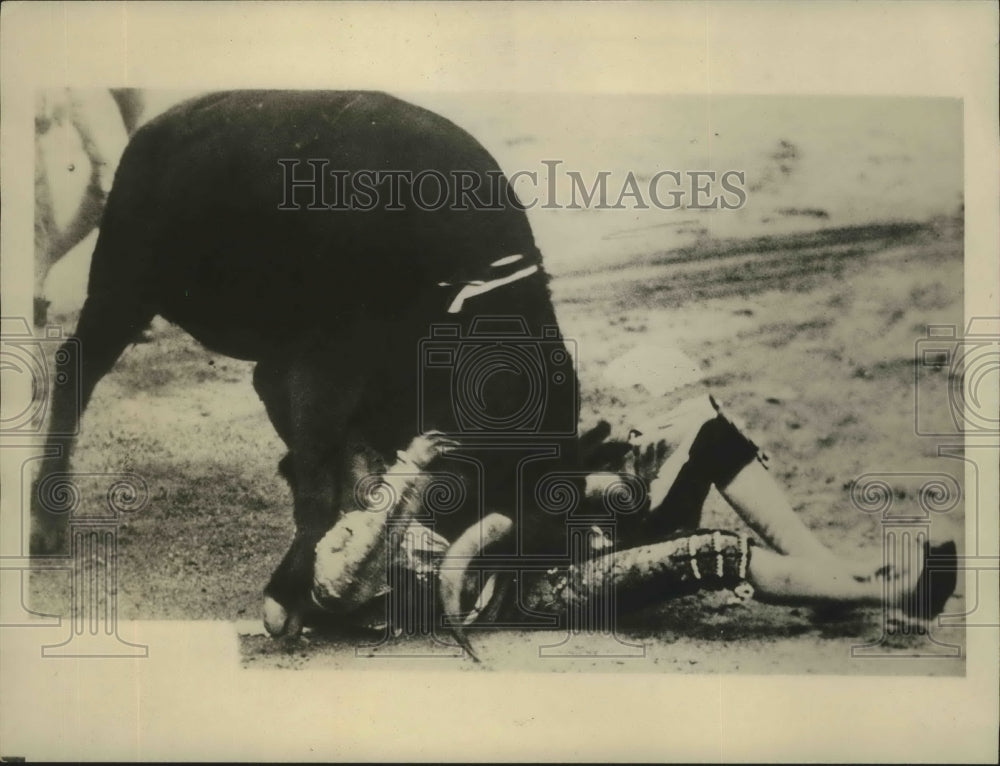 1931 Press Photo Matador Carmelo Perez Killed by Bull, Spain - sbs04160 - Historic Images