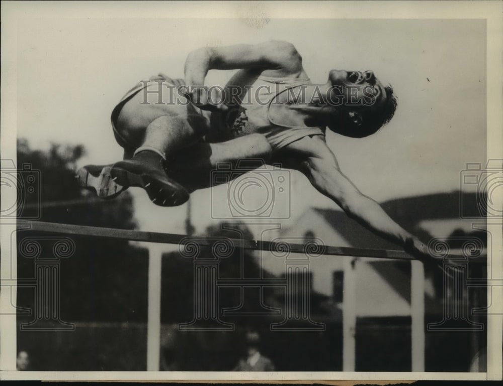 1929 Press Photo Howard Arthur, High Jumper for LAAC - sbs04597 - Historic Images
