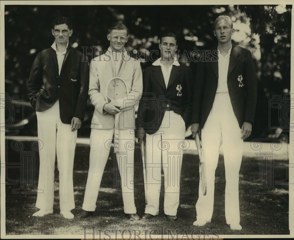 1929 Press Photo Oxford-Cambridge Tennis Team, Int'l Intercollegiate Tournament- Historic Images