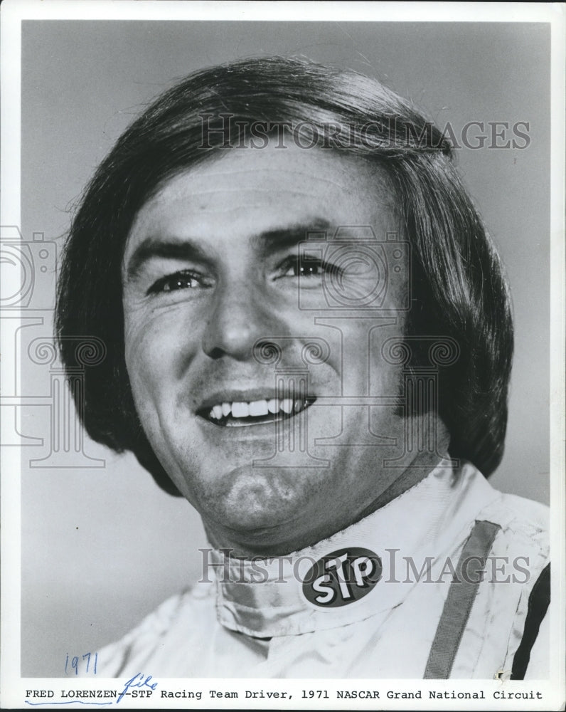 1971 Press Photo Fred Lorenzen, STP Racing Team Driver, NASCAR Nat'l C ...