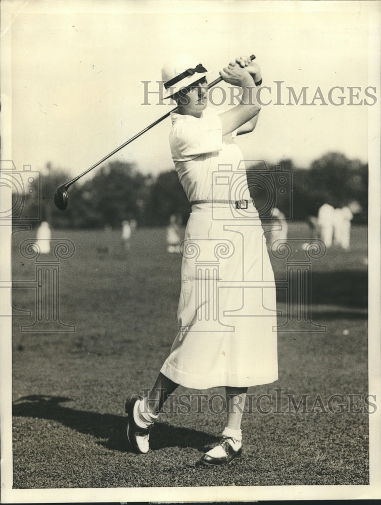 1933 Press Photo Enid Wilson, British women's champion, qualifying for Nationals- Historic Images