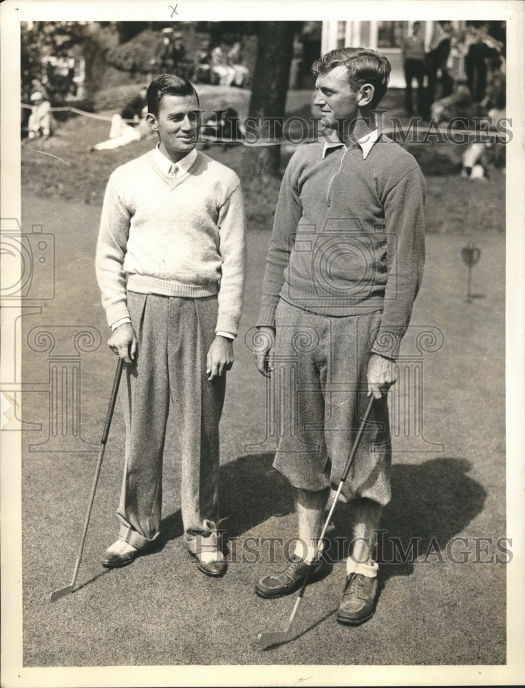 1934 Press Photo Reynolds Smith, David Goldman win matches in 1/4 final, Amateur - Historic Images