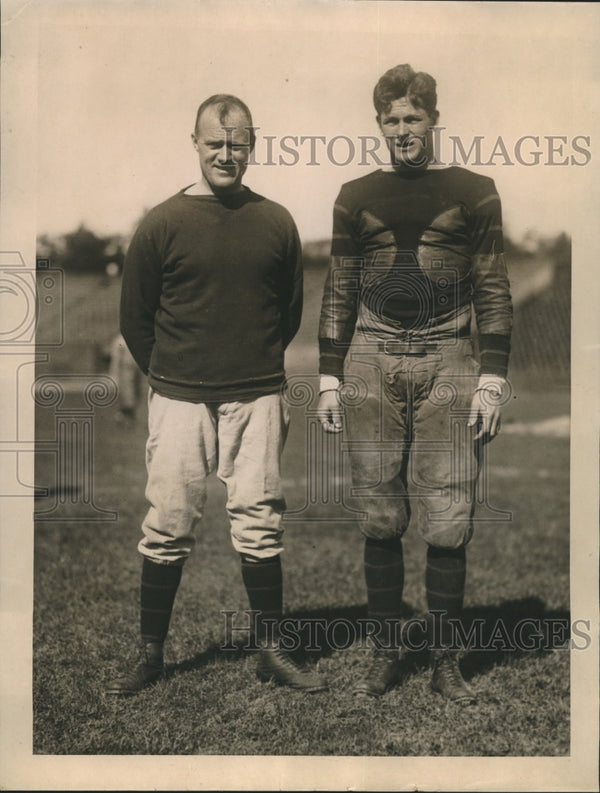 1924 Press Photo Bill Roper with Capt. E.C.Stout Princeton University ...