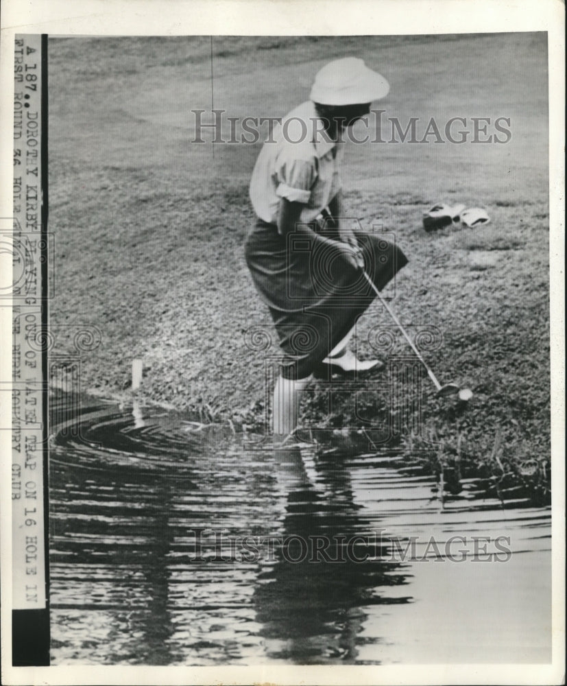 1939 Press Photo Dorothy Kirby in water tramp US Golf Championship Finalist- Historic Images