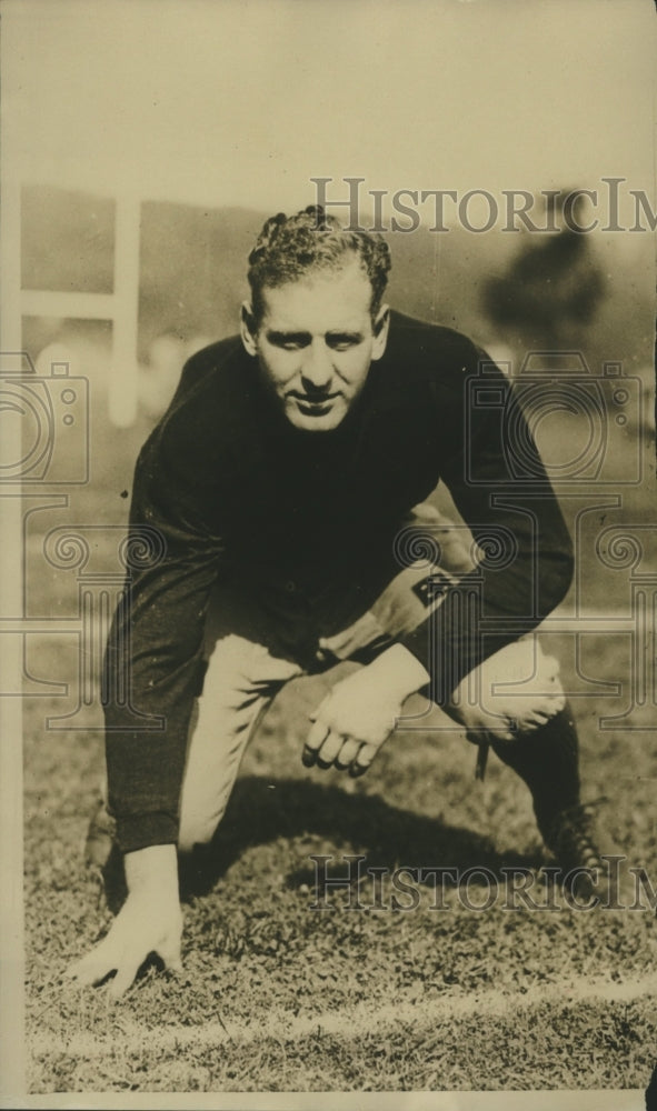1928 Press Photo M.H. Eddy Right Tackle of Yale Football Team - sbs07897- Historic Images