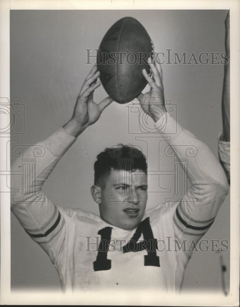 1945 Press Photo Tony Minisi Navy Football Player - Historic Images