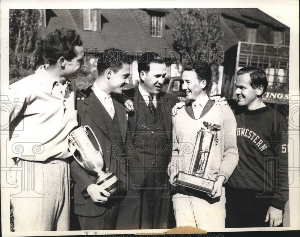1937 Press Photo Northwestern University&#39;s Champion Golfers - sbs08282 - Historic Images