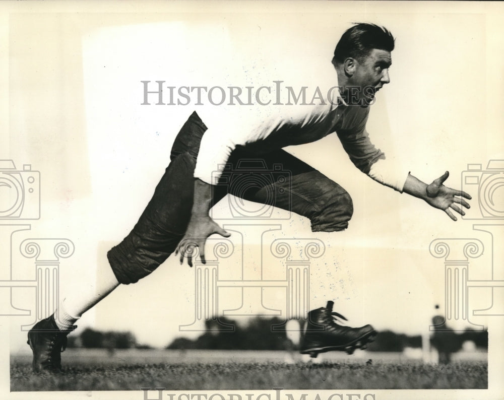 1936 Press Photo Joe Lautar Notre Dame University Captain - sbs08621 - Historic Images