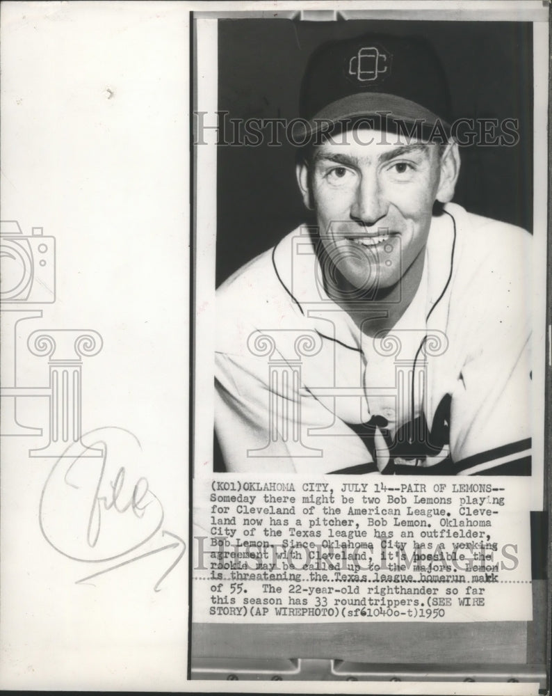 1950 Press Photo Bob Lemons Cleveland Pitcher - sbs08924 - Historic Images