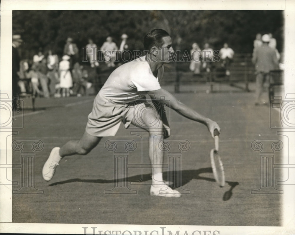 1941 Press Photo Bobby Riggs Mens Singles at Seabright Tennis - sbs09406 - Historic Images