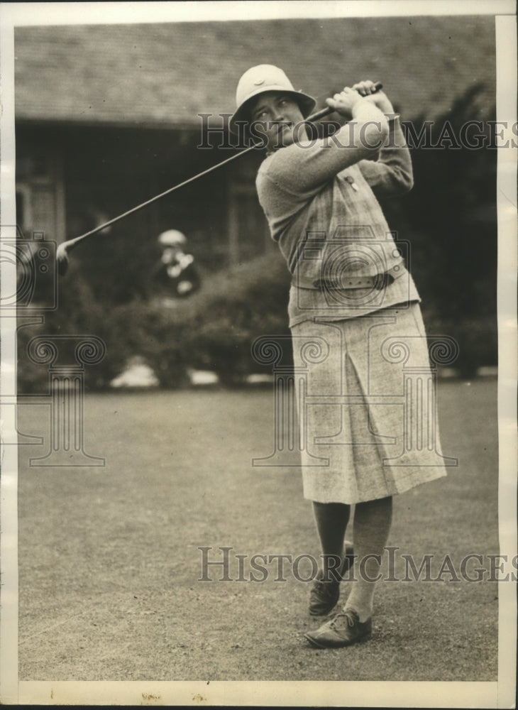 1929 Press Photo Marion Turpie competes for Briitsh Women&#39;s Golf Championship- Historic Images