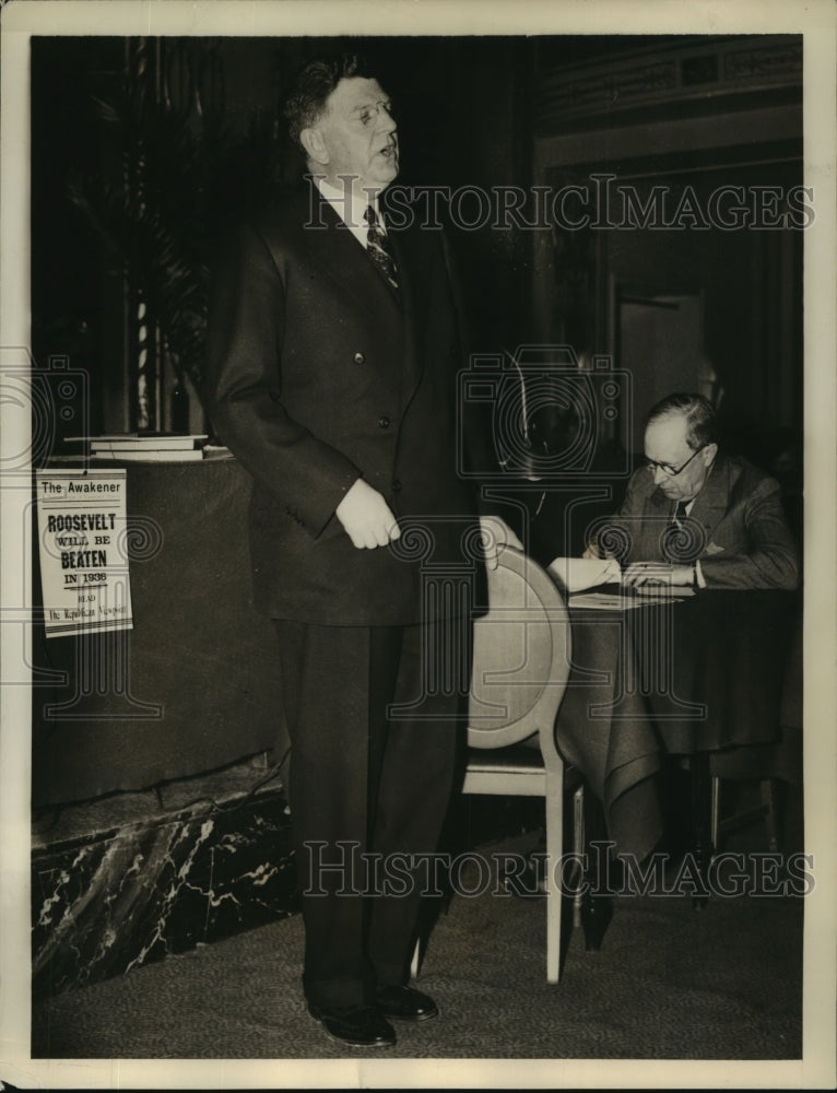 1935 Press Photo Chicago Mayor Edward Kelly at GOP speech in Washington DC - Historic Images