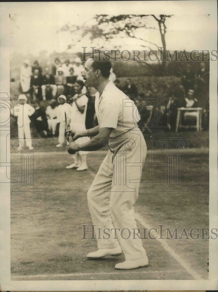 1924 Press Photo His Majesty Don Alfonso King of Spain at tennis in Madrid-Historic Images