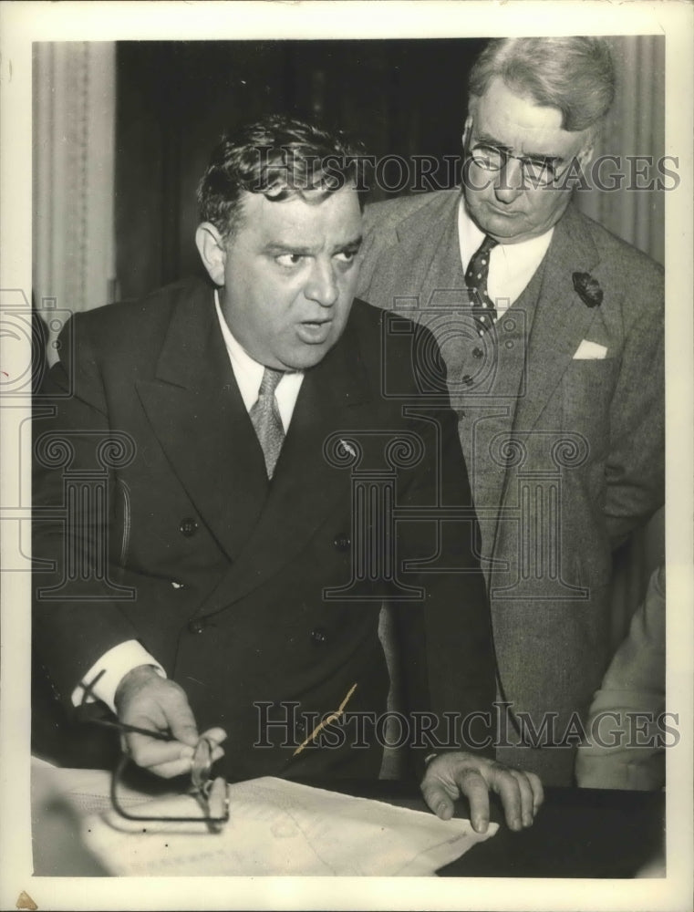 1937 Press Photo NYC Mayor Fiorello LaGuardia & Senator Royal Copeland - Historic Images
