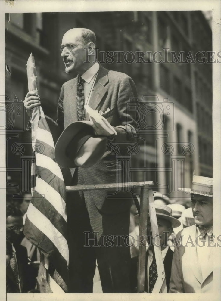 1928 Press Photo Michael Karolyi, first president of Hungary, protests embargo- Historic Images