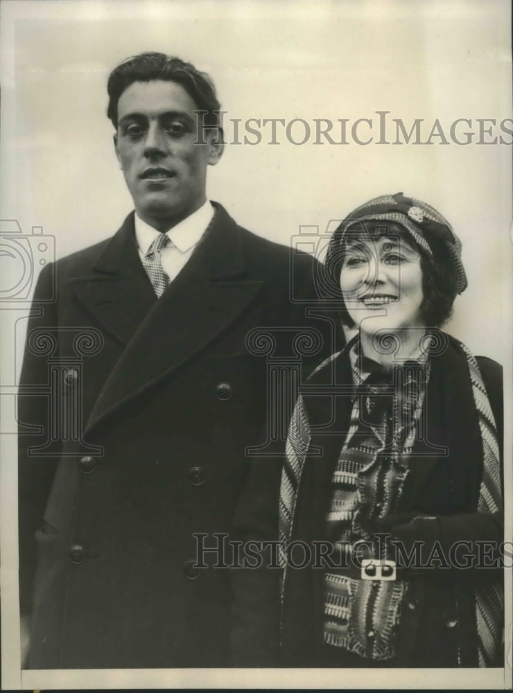 1930 Press Photo French dancer Mons Grip & Edna Wallace Hopper in NYC - Historic Images