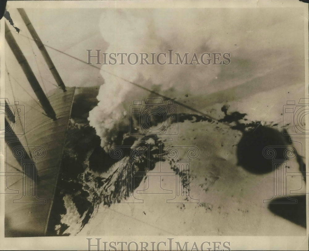 1928 Press Photo Aerial view of Mount Etna volcano at Catania Sicily - sbx02654-Historic Images