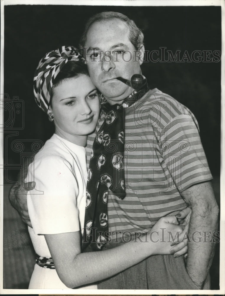 1940 Press Photo George Jessel&amp;Wife Lois Andrews on their honeymoon - sbx03498-Historic Images