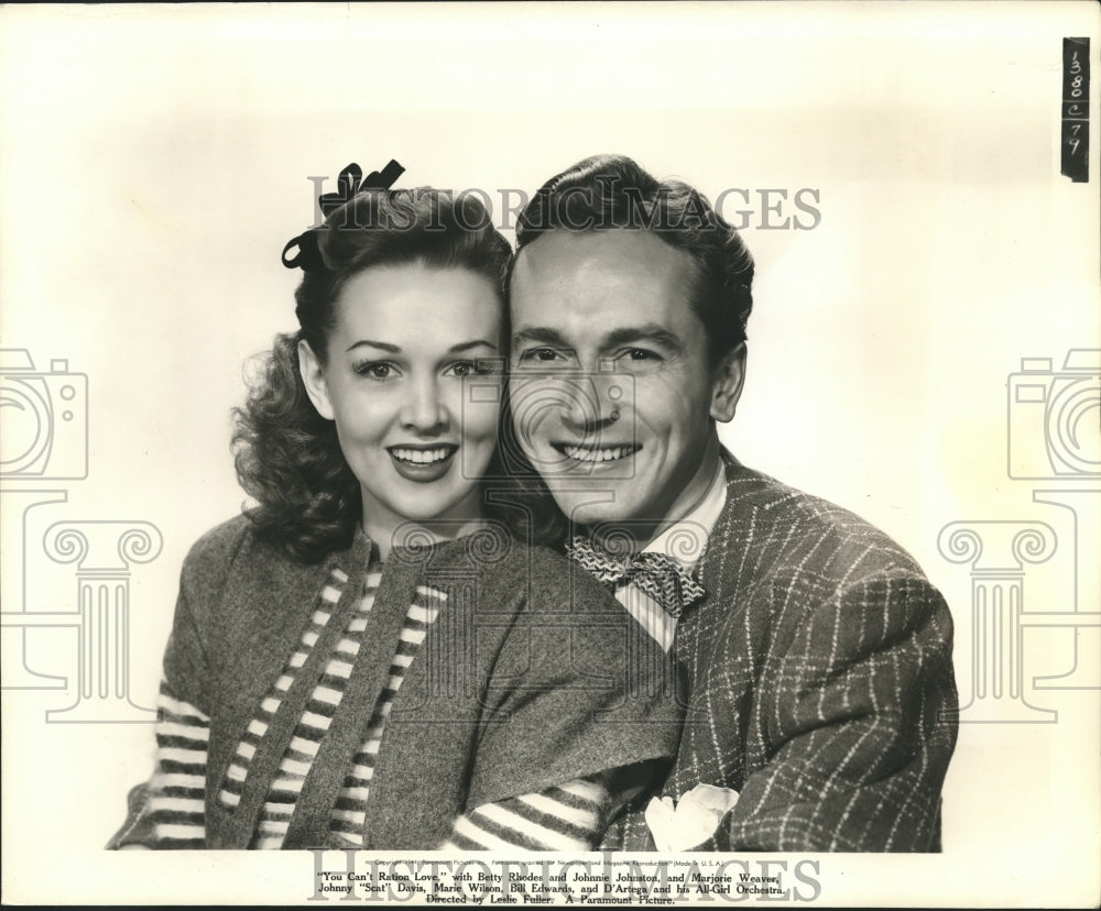 Press Photo Betty Rhodes & Johnnie Johnston You Can't Ration Love - sbx03981-Historic Images