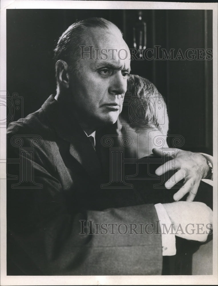 1963 Press Photo Charles Boyer in Man and Boy in Broad way Play Barry Justice - Historic Images