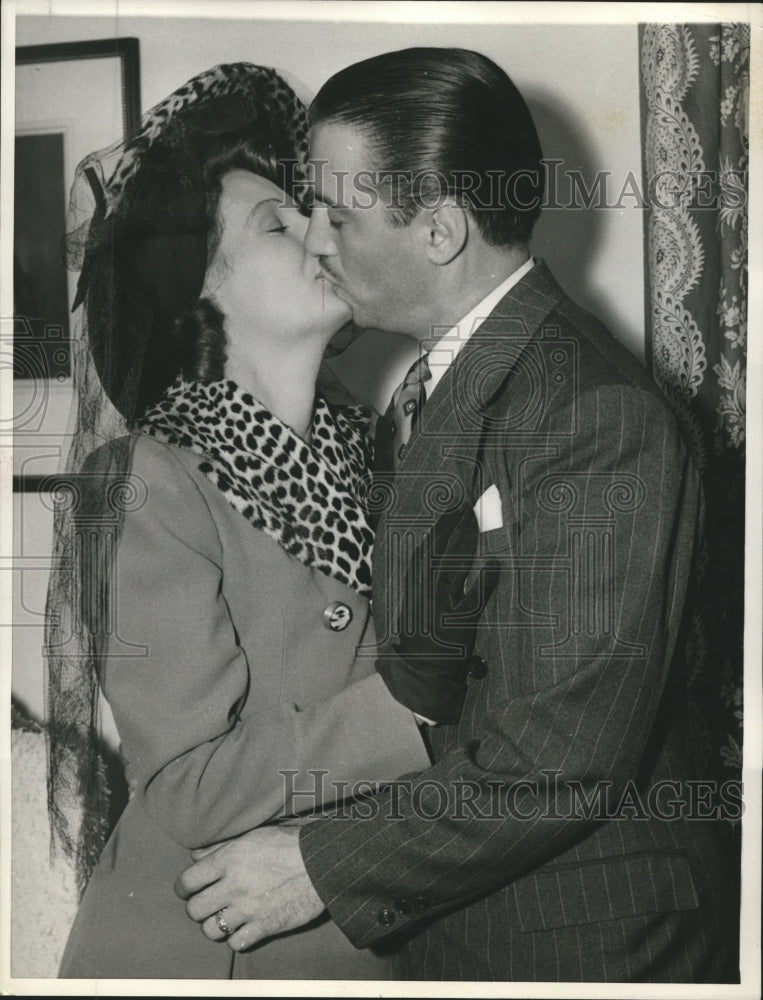 1940 Press Photo Binnie Barnes becomes bride of Mike Frankovich - Historic Images