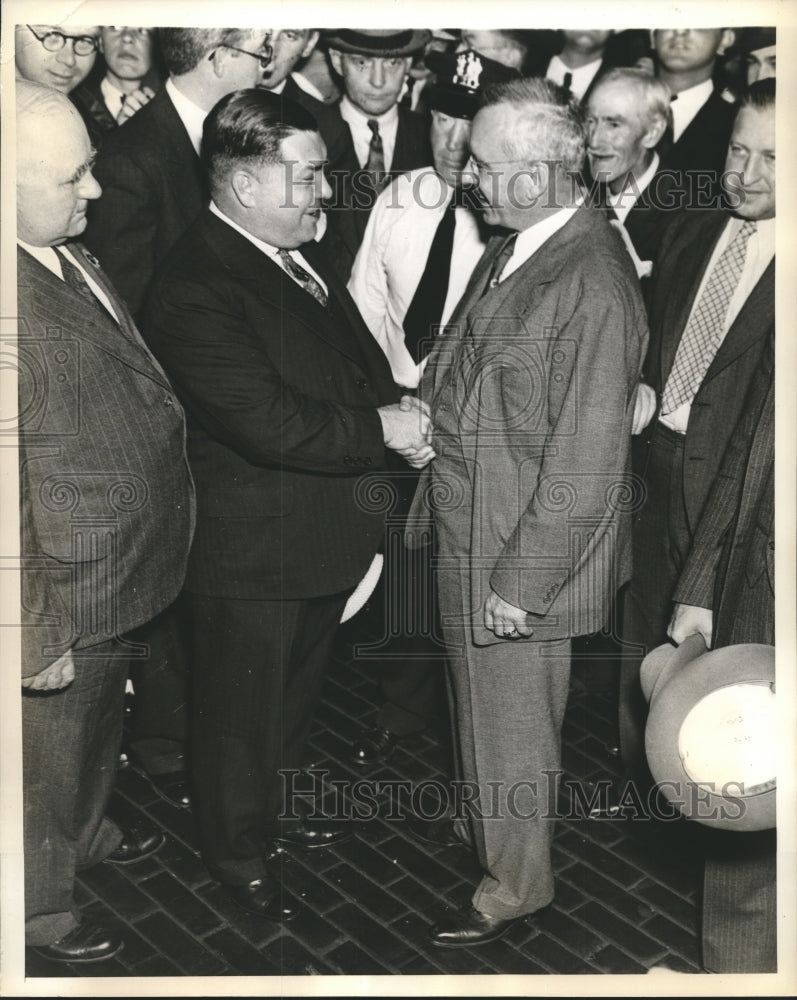 1936 Press Photo Governor Alfred M. Landon & Gov. Harold Hoffman in New Jersey-Historic Images