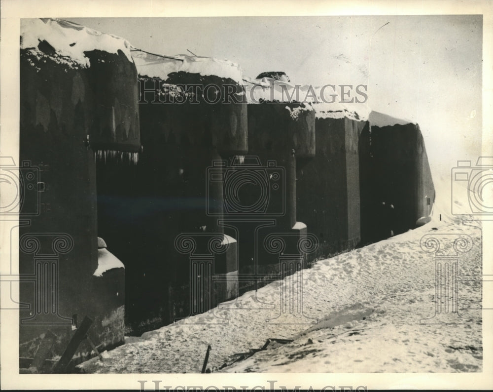 1940 Press Photo Artillery Casemate of Maginot Line in France - Historic Images