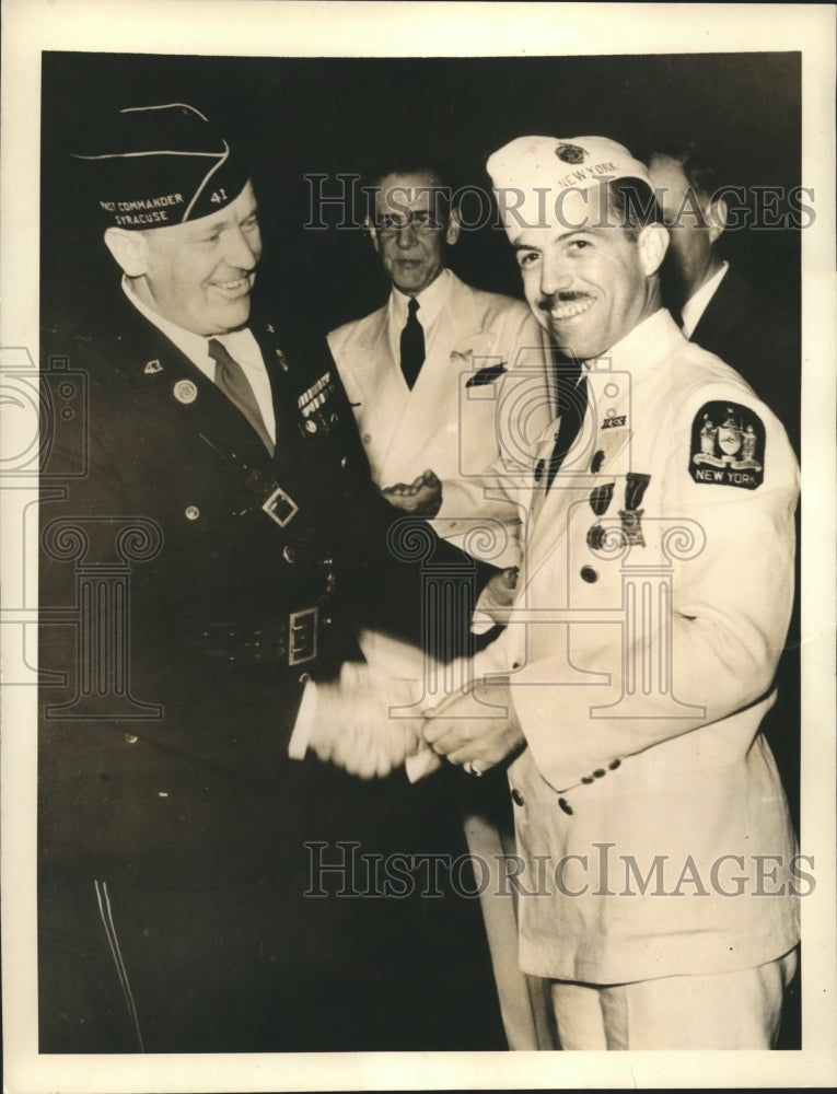Major Frank C Love most decorated WW II veteran NY American legion-Historic Images