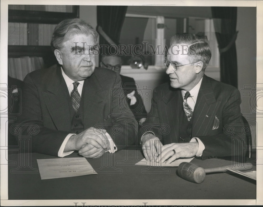 1945 Press Photo John L Lewis head of United Mine Workers at House Labor hearing-Historic Images