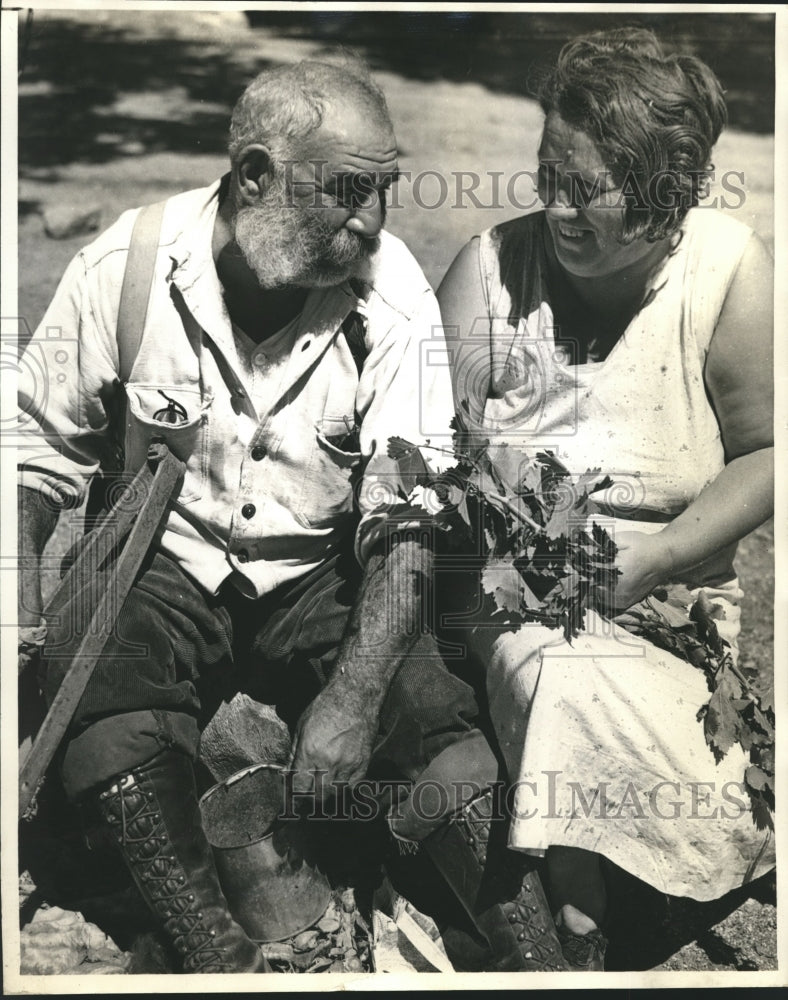 1936 Press Photo Lucky Blackoit Leads Police on Trail of Judge Joseph Crater-Historic Images