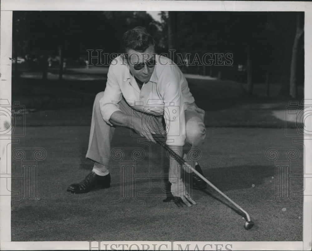 1946 Press Photo Earl Stewart Jr in Texas Fold Association Tournament-Historic Images