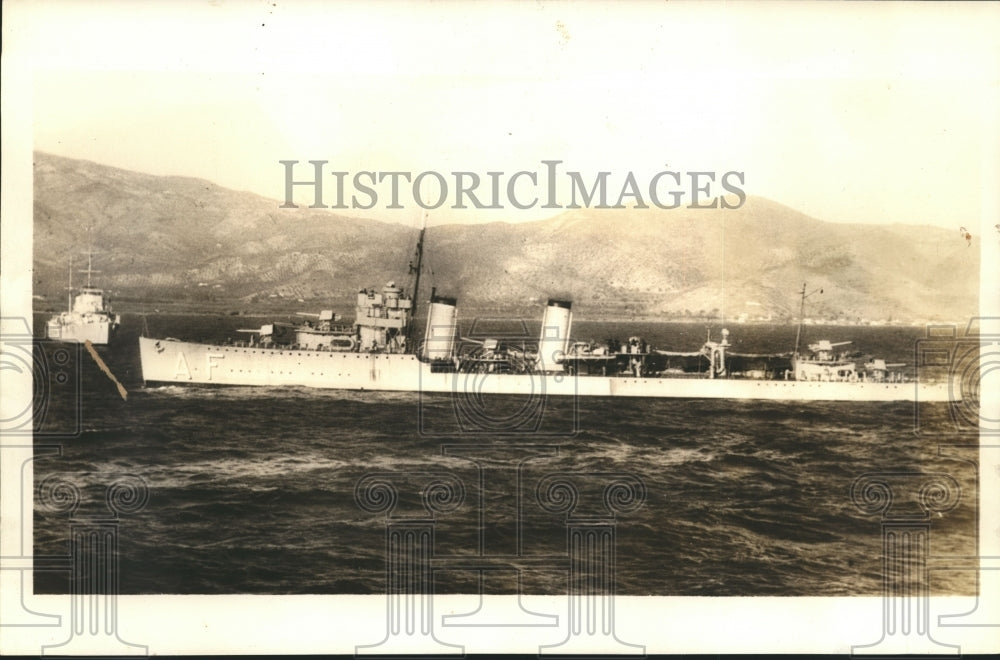 1936 Press Photo Loyalist Spanish destroyer "Almirante Ferrandiz" on patrol-Historic Images