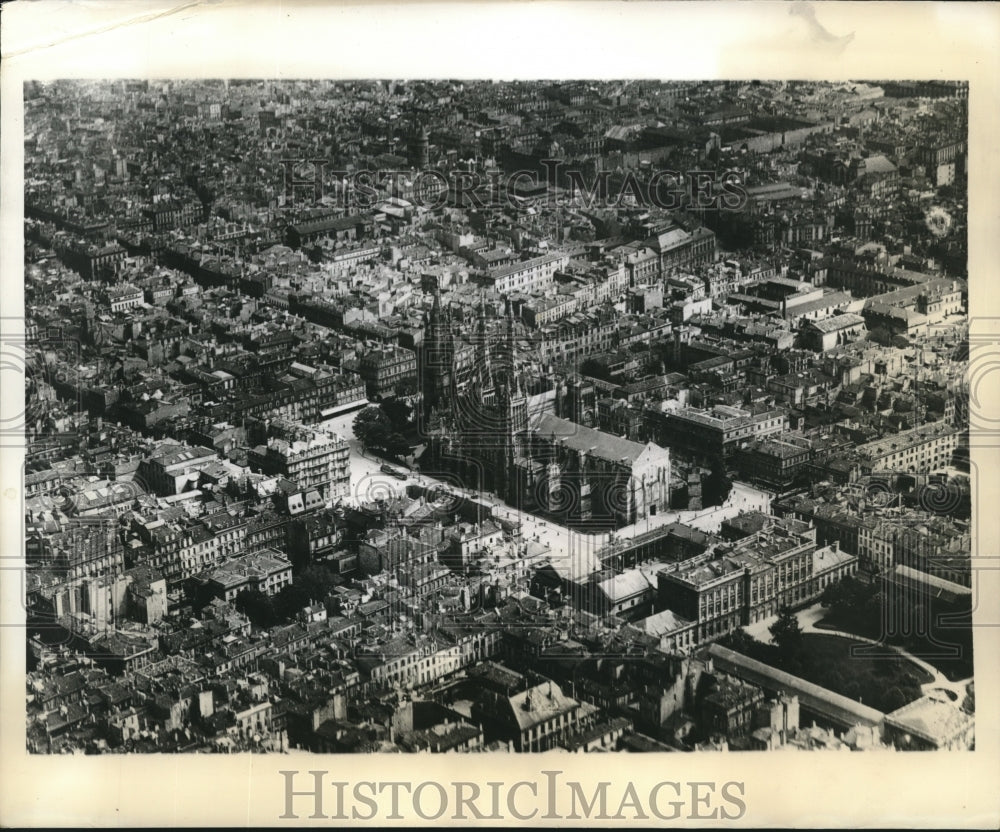 1940 Press Photo Aerial View of Bordeaux, France, New Government Capital - Historic Images