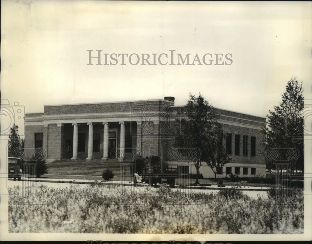 1934 Press Photo View of Courthouse at Minden, Nevada was Scene of Dall Trial - Historic Images