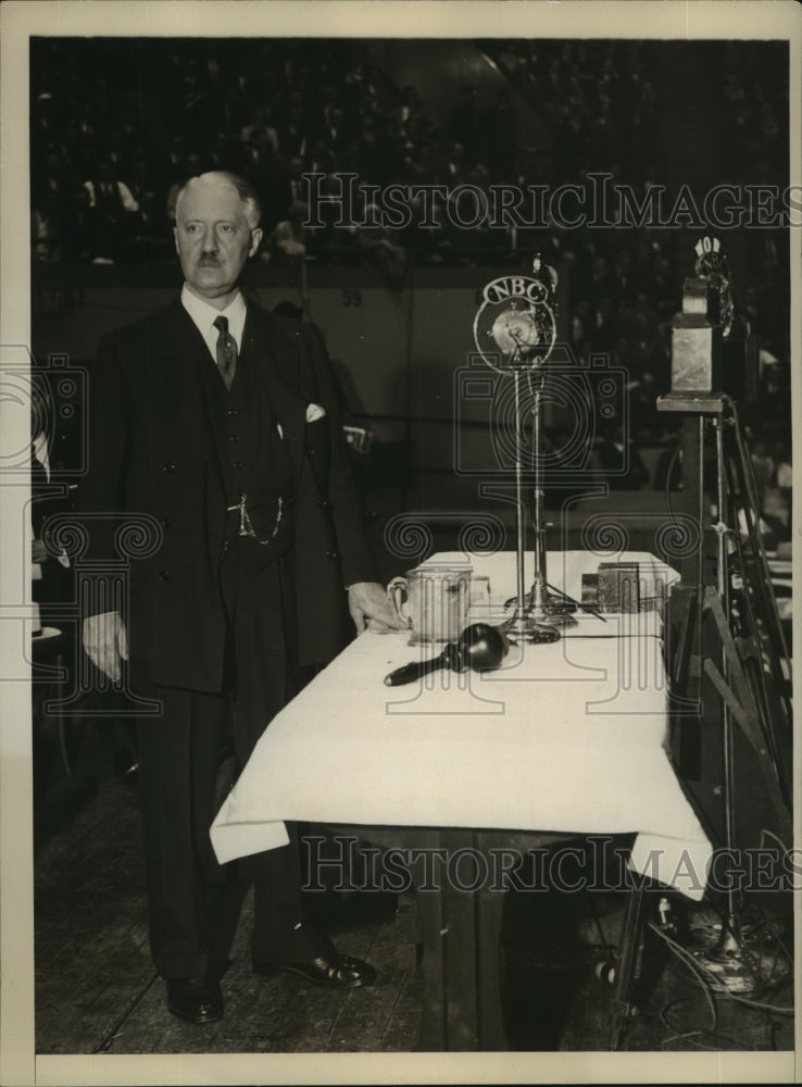 1931 Press Photo Noted Statesman Bainbridge Colbv Meeting at Madison Square-Historic Images