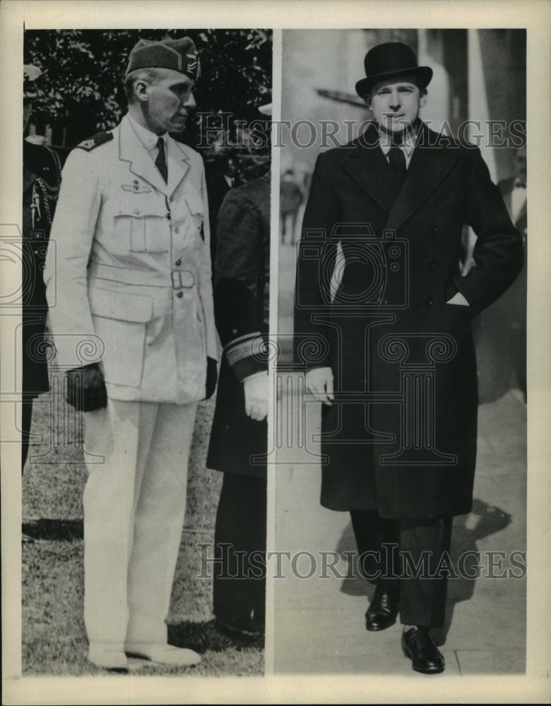 1943 Press Photo Alfonson D&#39;Orleans of Spain and third son Prince Juan-Historic Images