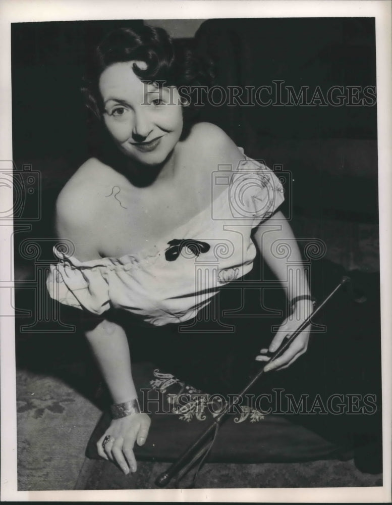 1951 Press Photo Ann Wrigg Chosen to Play &quot;Lady Godiva&quot; in Coventry Festival - Historic Images