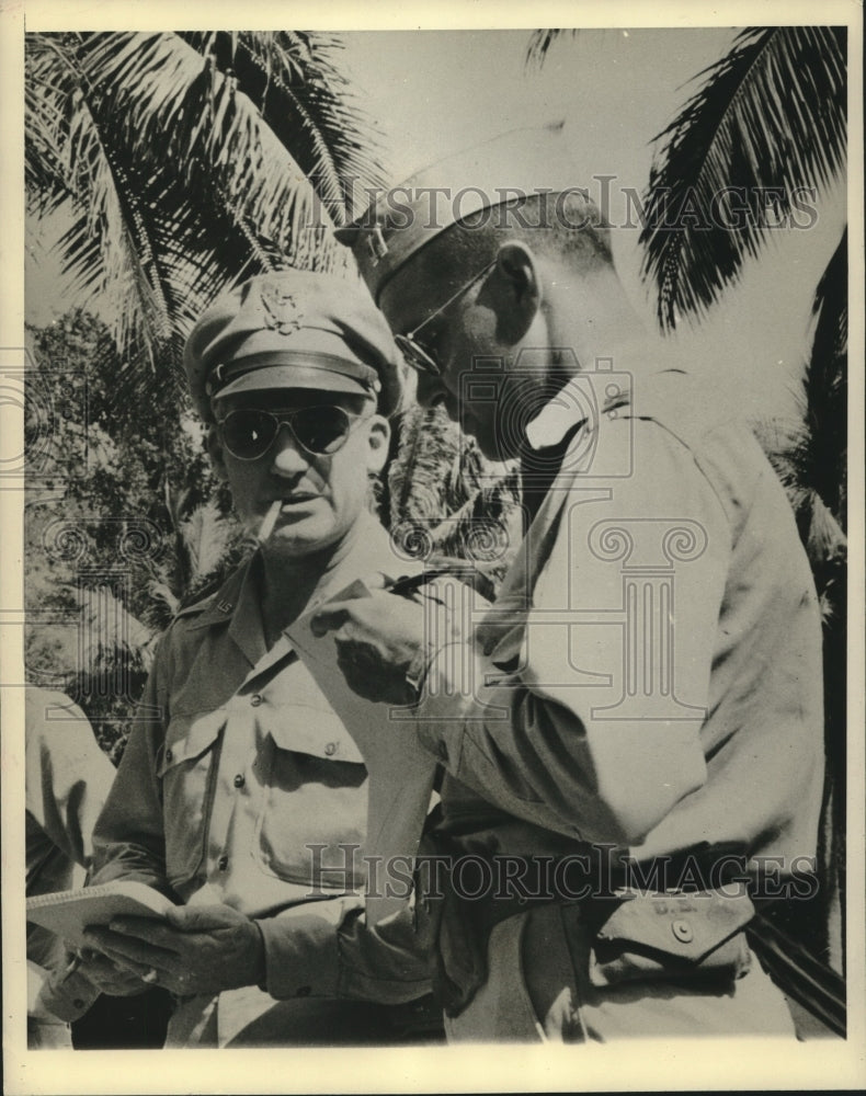 Press Photo Brig Gen Nathan F Twining &amp; 14 Others Rescued From Coral Sea - Historic Images