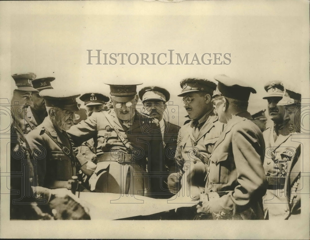 1924 Press Photo Primo De Rivera with General Aizpuru in Morocco - Historic Images