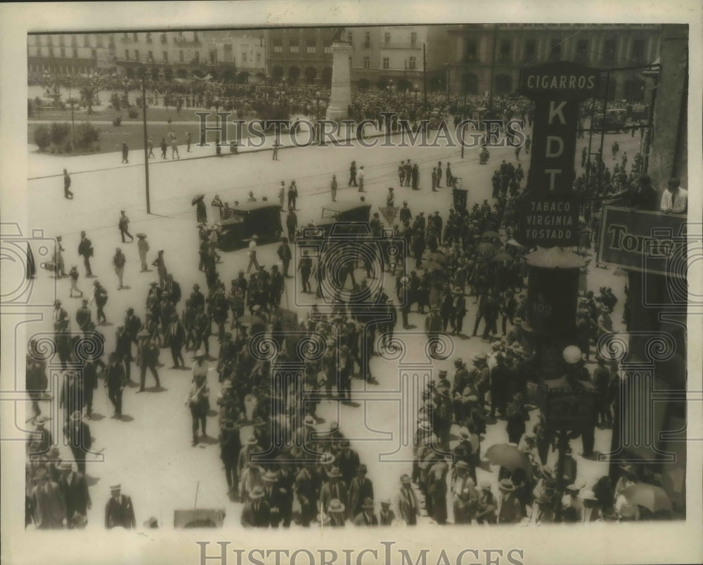 1926 Press Photo Manifestation of Confederation Regional Cheros Mexicanis - Historic Images