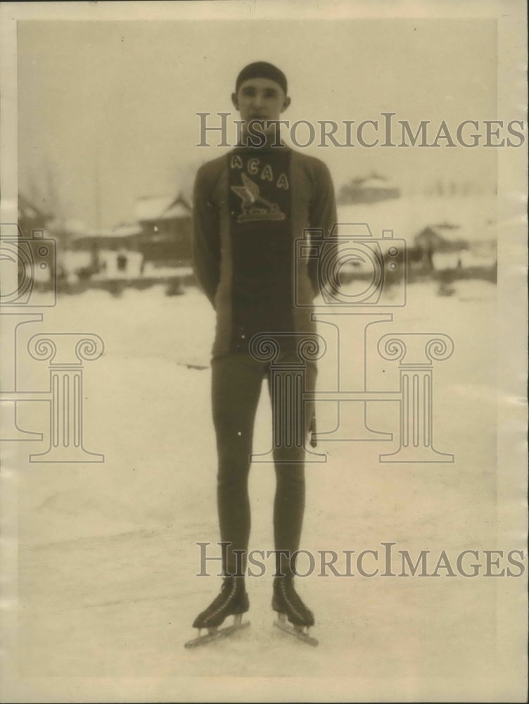 1925 Press Photo Francis Allen Annexed International Ice Skating Championship - Historic Images