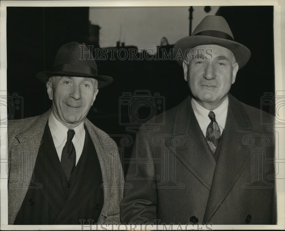 1941 Press Photo Harry & Albert Warner of Warner Bros Pictures at New York Trial - Historic Images