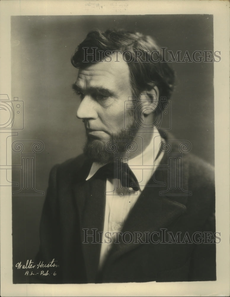 1901 Walter Huston played as Abraham Lincoln in &quot;Two Americans&quot;.-Historic Images