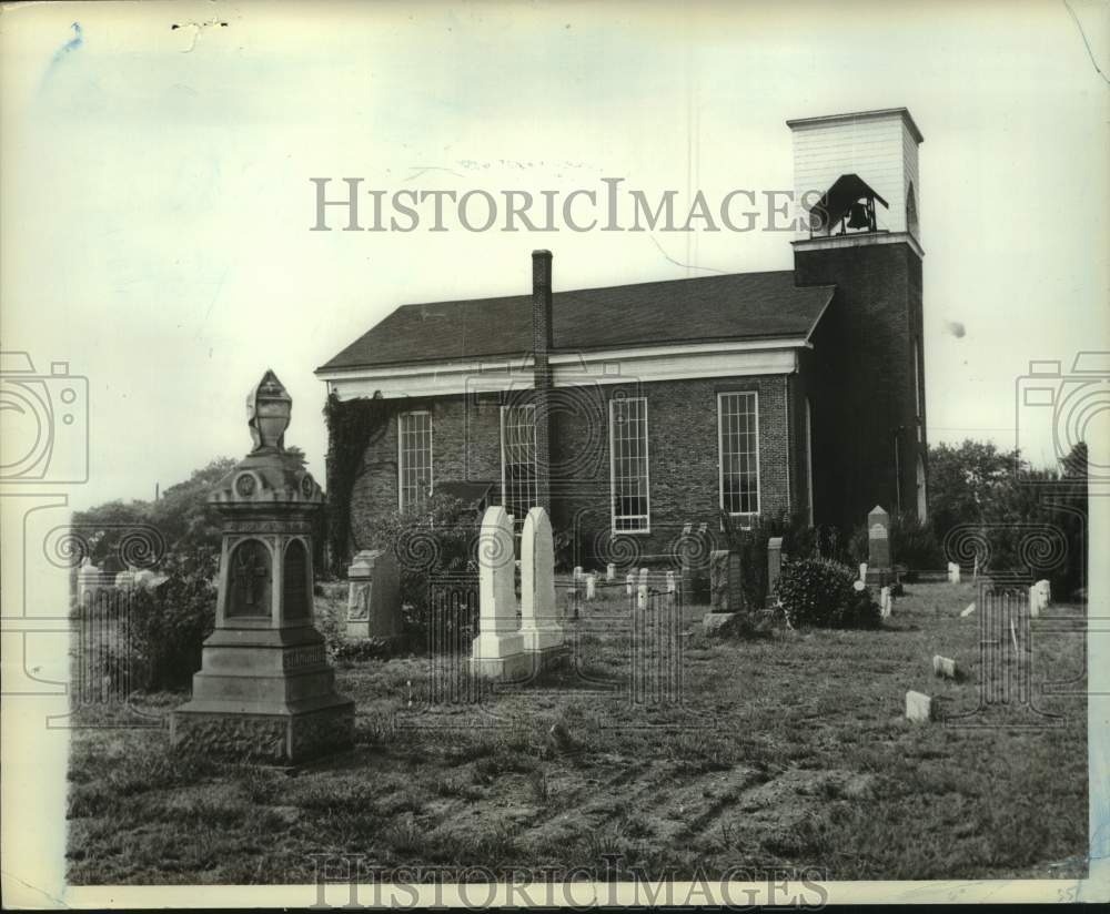 1966 Press Photo Exterior view of Asbury Methodist Church, New Springville - Historic Images