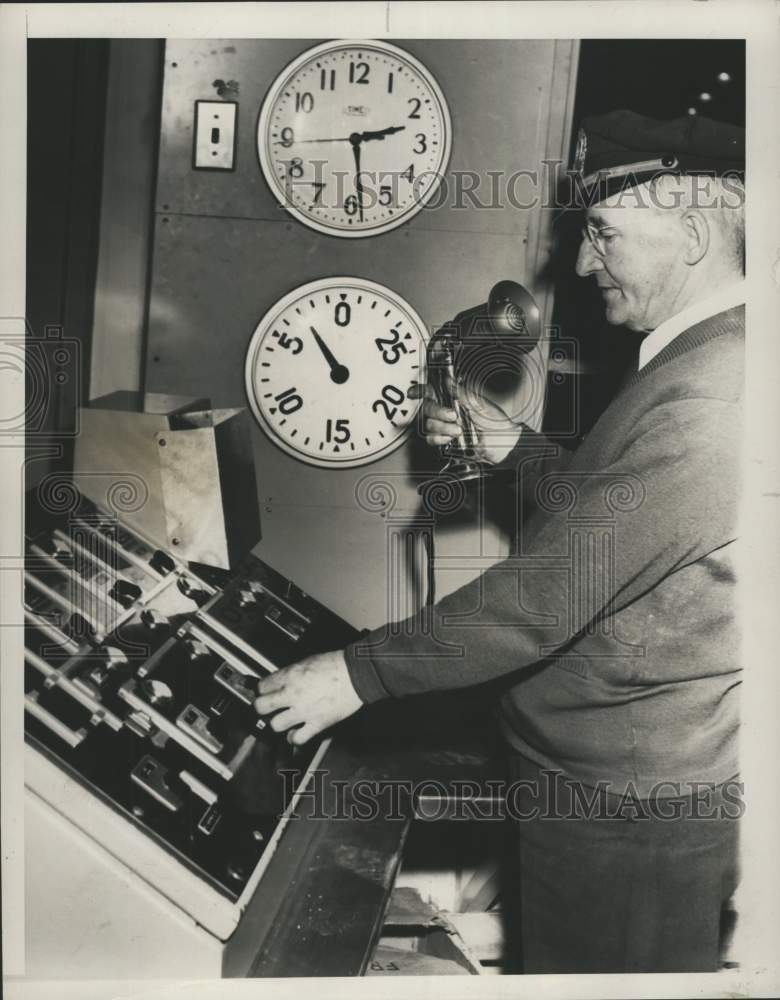 1951 Boat Dispatcher James Morrison at St. George Ferry Terminal-Historic Images