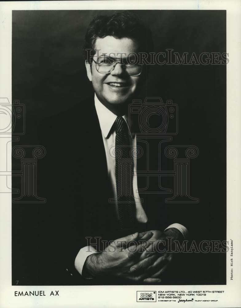 1988 Press Photo Pianist Emanuel Ax - Historic Images