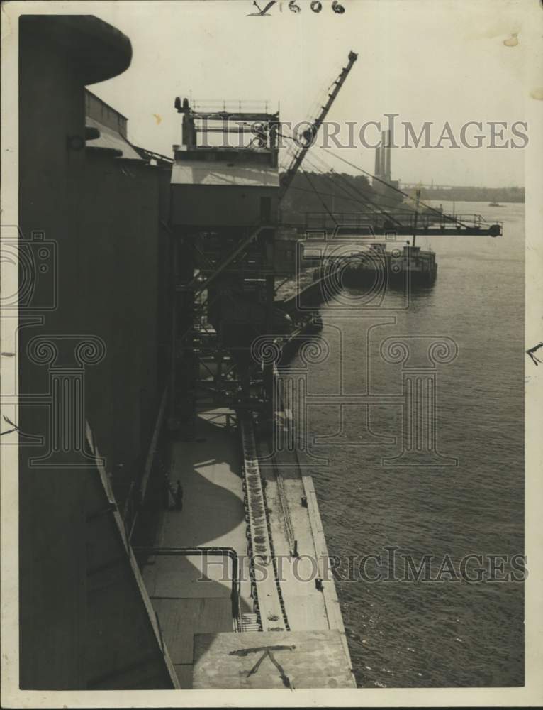 1933 Waterfront view of the U.S. Gypsum Plant-Historic Images