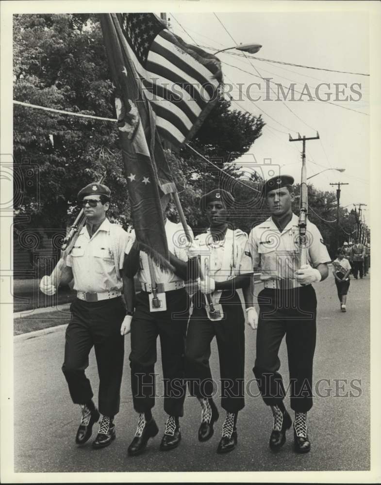 1982 Press Photo U.S. Air Force Color Guard in Memorial Day Parade - sia08374- Historic Images