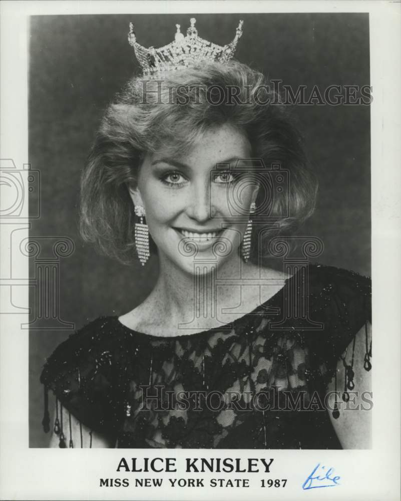 1987 Press Photo Miss New York State Alice Knisley - Historic Images