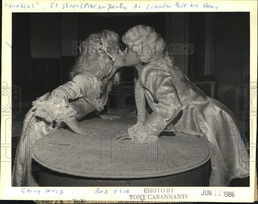 1986 Press Photo Staten Island Shakespearean Theater production of &quot;Amadeus&quot; - Historic Images